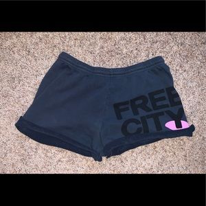 free city-size small  sweatshorts worn once